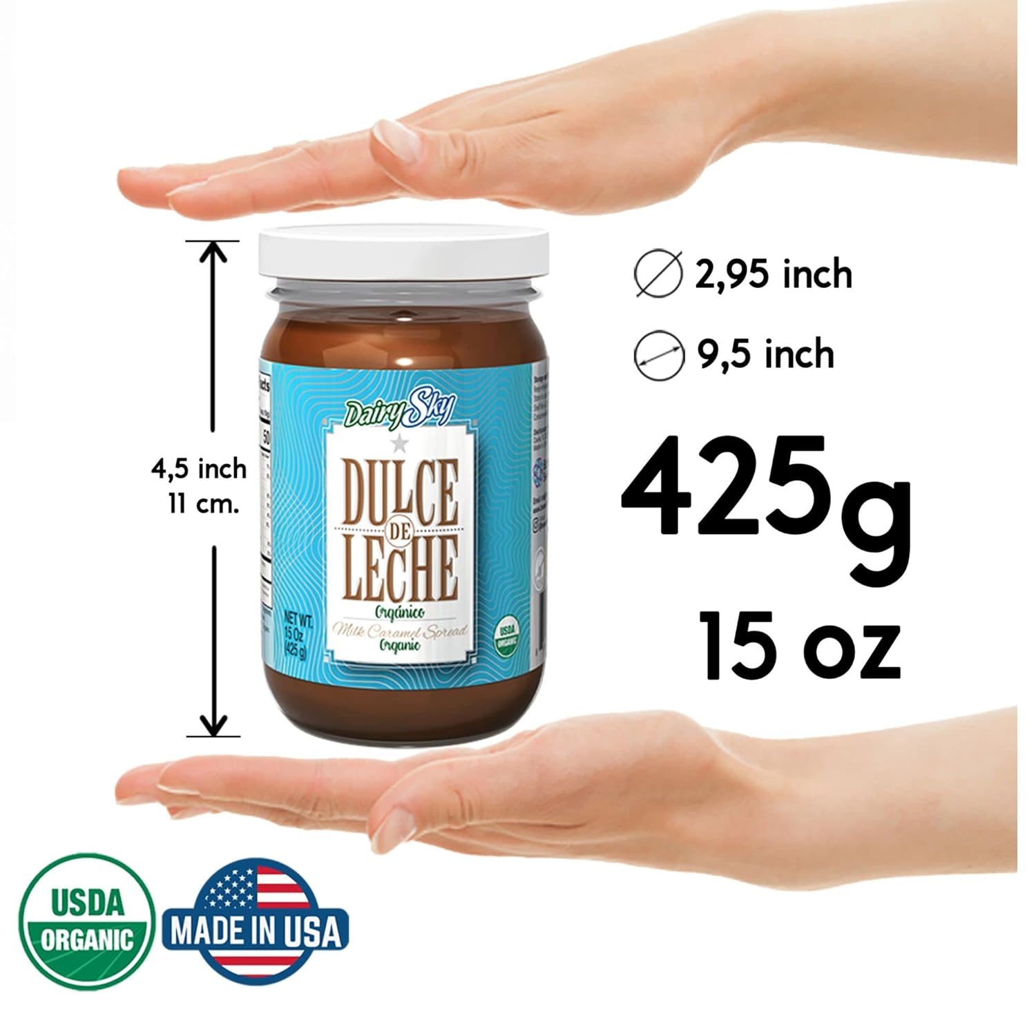 DairySky Lactose Free Milk Powder (16oz) & Organic Dulce de Leche 15oz | Lactose Free Nonfat Milk Kosher with Protein & Calcium | Caramel Sauce for Coffee, Ice Cream Toppings, Caramel Chocolate Spread - Image 7